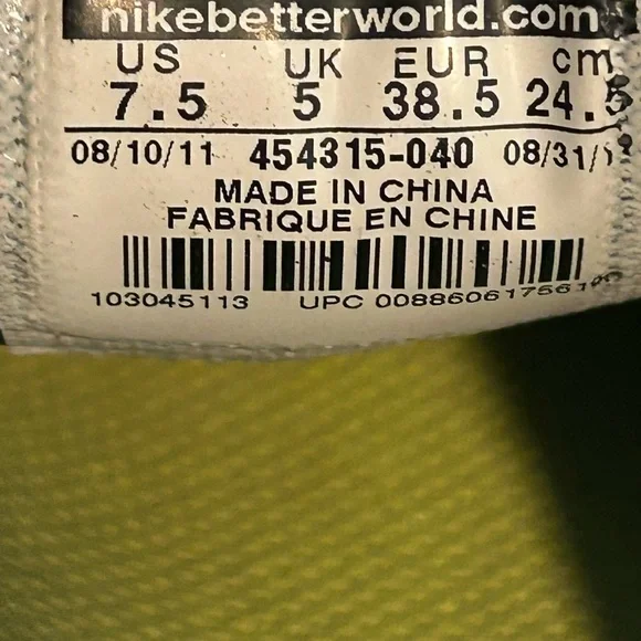 Nike WMNs Lunarglide 454315-040  Black & Turquois Running Shoes Sneaker 7.5 - Picture 8 of 8